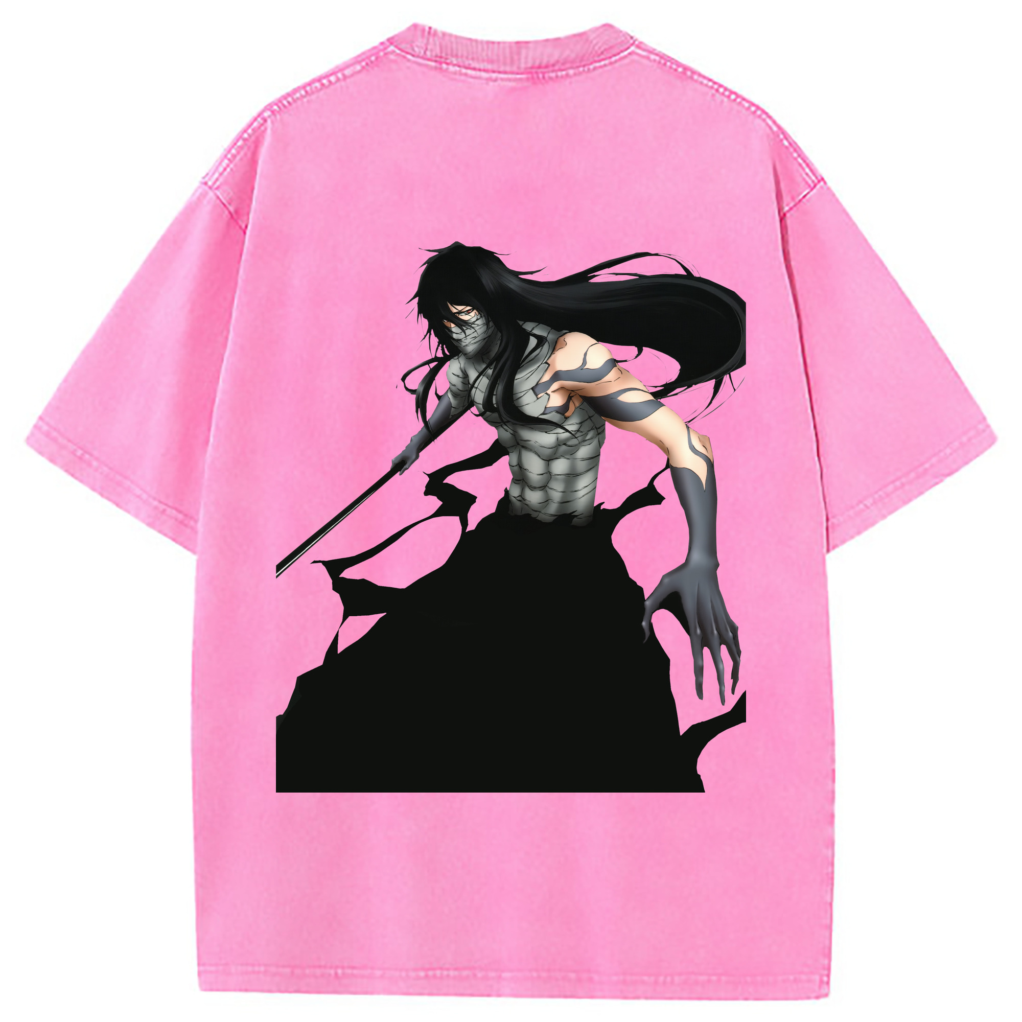（画像用） ブリーチ 黒崎一護（くろさき いちご）BLEACH Kurosaki Ichigo 綿100% ヴィンテージ風 半袖Tシャツ（背面プリント）